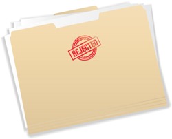 Rejected Stamp on Manila Folder - Vector Illustration