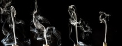 smoke on black background collection