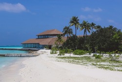 Luxury Seaside View to the Maldivian Ocean Villas in the Heart of Indian Ocean, Maldives