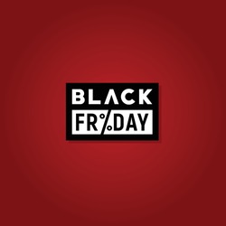 Black Friday Logo, Discount Sale Promo Sticker Label 