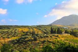  Landscape view of Crete, Greece. 