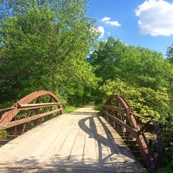 Bridge on the walking trail in Downers Grove, Illinois