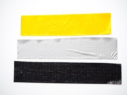 yellow gray black scotch tape, sticky tape isolated on white background. can use business-paperwork-banner products