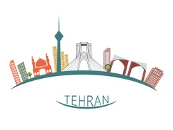 Tehran city illustration