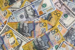 American and Australian Dollar Money Currency Dollar Bill