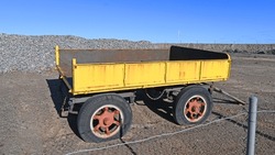 Old mine cart on an abandond mine site