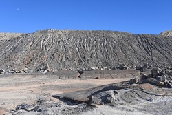 Slag heap on an old abandond mine site
