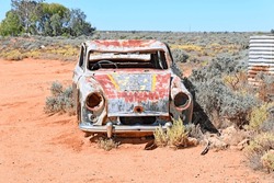 Old abandond car in the Australian outback