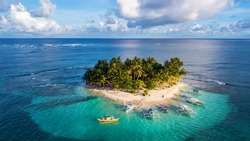 The beautiful Island of Guyam beach paradise near Siargao, Philippines 