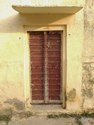indian vintage old doors , in madawa, rajasthan India
