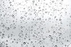 water drops on glass after rain background