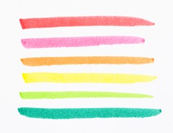 hand drawn colorful highlight stripes design elements brushes marker strokes