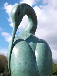 Swan sculpture in Hyde Park, London