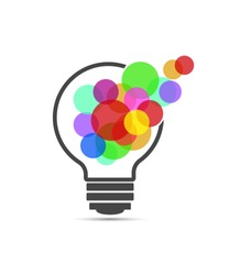 Idea and inovation graphic design bulb logo.