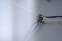 Close up of a clock isolated