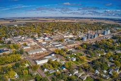 Aerial View of the Sioux Falls Suburb of Canton, South Dakota
