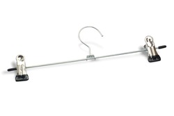 Hangers with clips on a white background,with clipping path