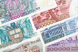 Old Polish money - Zloty a business background
