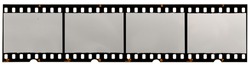 long filmstrip on white, picture placeholder with empty or blank frames