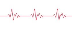 Heartbeat line, Pulse trace, ECG or EKG Cardio graph symbol for Healthy and Medical Analysis