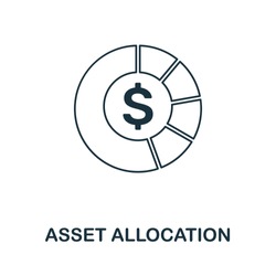 Asset Allocation icon outline style. Thin line creative Asset Allocation icon for logo, graphic design and more.