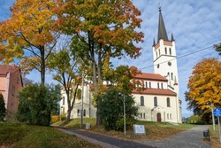 Neo-Gothic church in the health resort of Jedlina Zdroj in Lower Silesia Poland 