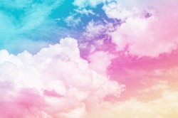 Pastel colors of the sky and clouds. Abstract background.