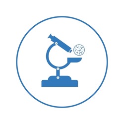 Biology lab equipment microscope icon | Circle version icon |