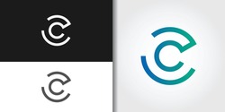 minimalist letter c logo set idea template vector