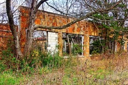 The abandoned African American segregated school of Loverture in Slick, Oklahoma