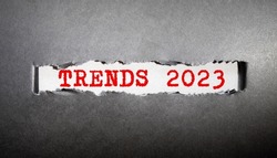 Trends 2023. Cubes form words Trends 2023. Business concept of trends in 2023.