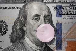 The value of the US Dollar: Benjamin Franklin blowing bubblegum, Ideas for US stock market bubble, Stockmarket overvalued, Economic bubbles, Financial panic or crisis, Monetary liquidity
