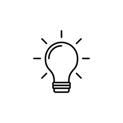 Lamp icon vector. Light bulb icon vector. idea symbol.