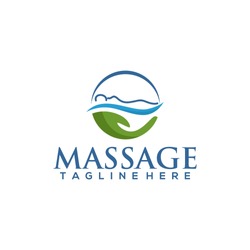 massage therapy logo vector illustration
