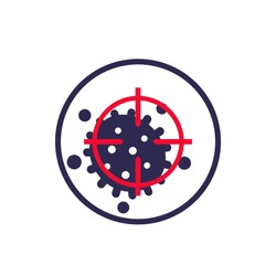 Virus and target vector icon