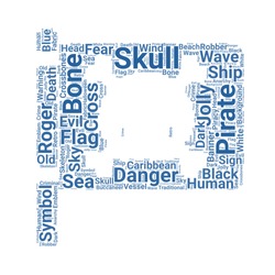 jolly roger word cloud. tag cloud about jolly roger