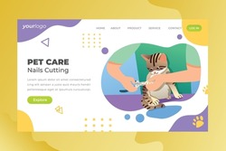 Pet Care Nils Cutting  - Vector Landing Page
