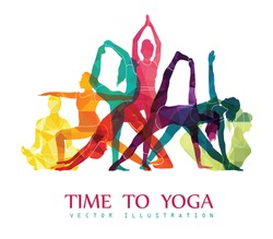 Yoga Fitness Concept. Vector illustration