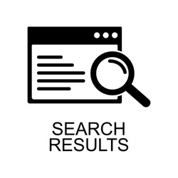 searching results icon. Element of seo and development icon with name for mobile concept and web apps. Detailed searching results icon can be used for web and mobile on white background