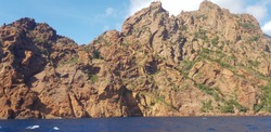 Rockformation in Scandola (nature reserve) in Corsica
