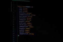 A close up of TypeScript code, a popular, open-source programming language for web development