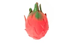 Artificial fruit, dragon fruit isolated on white background. High quality photo
