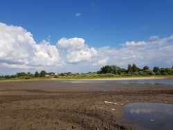dried river, hot weather