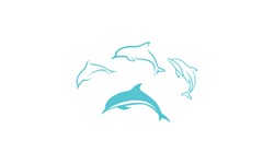 dolphin logo icon vector