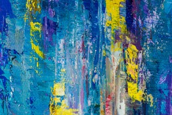 Abstract art background. Oil painting on canvas. Color texture. Hand drawn oil painting. Fragment of artwork. Spots of paint. Brushstrokes of paint. Modern art. Contemporary art. Colorful canvas.