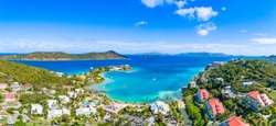 St Thomas US Virgin Islands Caribbean Drone Aerial.
