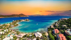 St Thomas US Virgin Islands Drone Aerial
