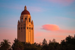 Stanford University Hoover Tower at Sunset