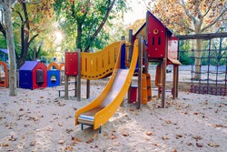 Playground with sand to develop and relax children.
