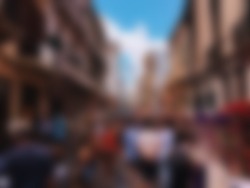 Blurred house and street background